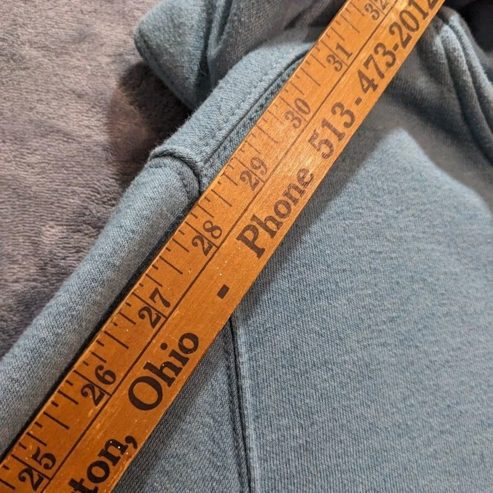 The North Face Mens Half Dome Pullover Hoodie Teal Blue Logo Sweatshirt L SP19